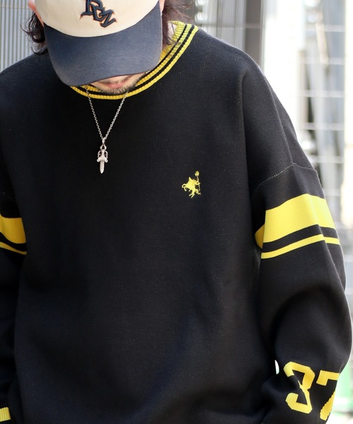 Java（ジャバ）の「《Javaジャバコラボ》とことんカジュアルで攻める Wジャガード袖ナンバリングプルオーバー（ニット/セーター・レディース・グレー/アイボリー/ネイビー/テラコッタ/ブラック・X-LARGE/MEDIUM/LARGE/SMALL）」の22枚目の写真