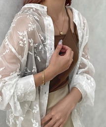 【apres jour clair】刺繍シアーシャツ【ZOZOTOWN限定アイテム】