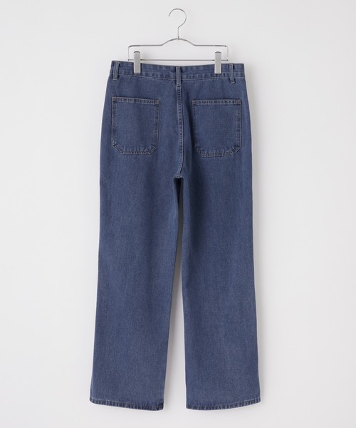 BASQUE magenta(バスクマゼンタ)の「ヴィンテージウォッシュ ワイドデニムパンツ(デニムパンツ・メンズ・サックスブルー/グレー/ブルー/ブラック・M/L)」の16枚目の写真