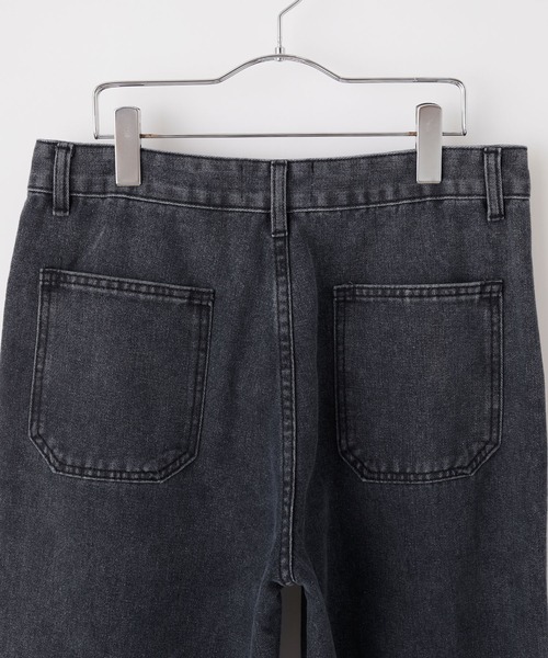 BASQUE magenta(バスクマゼンタ)の「ヴィンテージウォッシュ ワイドデニムパンツ(デニムパンツ・メンズ・サックスブルー/グレー/ブルー/ブラック・M/L)」の12枚目の写真