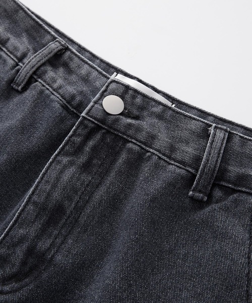 BASQUE magenta(バスクマゼンタ)の「ヴィンテージウォッシュ ワイドデニムパンツ(デニムパンツ・メンズ・サックスブルー/グレー/ブルー/ブラック・M/L)」の21枚目の写真