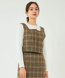 green label relaxing | ハウンドトゥース ビスチェ-防シワ-(ベスト)