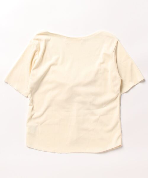 NANEA(ナネア)の「フロントシャーリング スクエアネックTシャツ(Tシャツ/カットソー・レディース・ブラウン/ピンク/キナリ・SMALL/MEDIUM)」の5枚目の写真