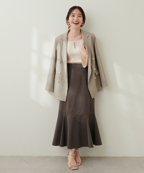 natural couture(ナチュラルクチュール)の「スクエアネックフレアスリーブニット(ニット/セーター・レディース・オフホワイト/ブラウン/その他1/グレイッシュベージュ/ブラック/ブルー・FREE)」の8枚目の写真