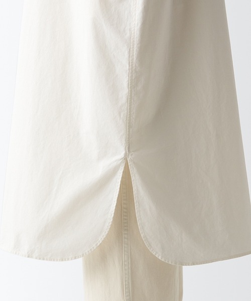 無印良品（ムジルシリョウヒン）の「洗いざらしブロードレギュラーカラー長袖ワンピース（ワンピース・レディース・オフホワイト/ブラウン系/ブラック・XXL/S/XL/L/XS/M）」の9枚目の写真