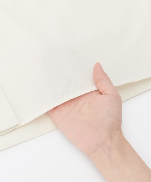 無印良品（ムジルシリョウヒン）の「洗いざらしブロードレギュラーカラー長袖ワンピース（ワンピース・レディース・オフホワイト/ブラウン系/ブラック・XXL/S/XL/L/XS/M）」の12枚目の写真