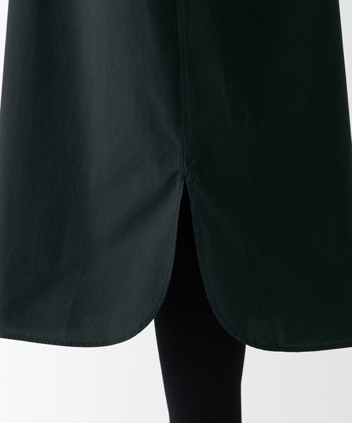 無印良品（ムジルシリョウヒン）の「洗いざらしブロードレギュラーカラー長袖ワンピース（ワンピース・レディース・オフホワイト/ブラウン系/ブラック・XXL/S/XL/L/XS/M）」の19枚目の写真