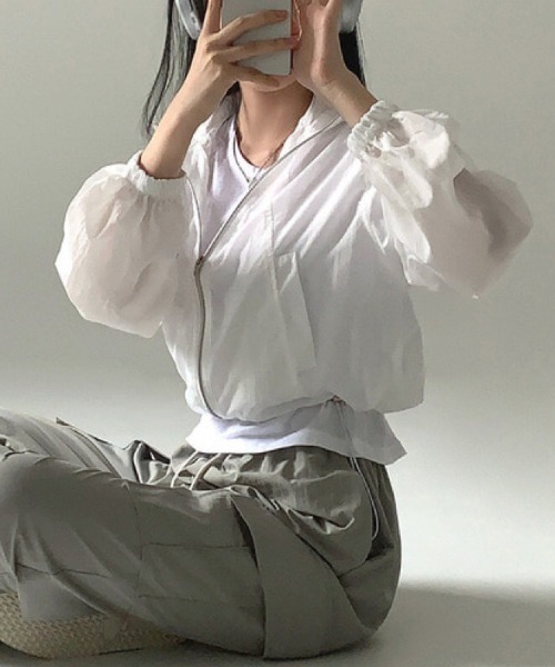 FREE STYLISTS(フリー スタイリスト)の「YUGA_YGMC クロップド丈 マウンテンジャケット ブルゾン(マウンテンパーカー・レディース・ブラック/ホワイト・FREE)」の13枚目の写真