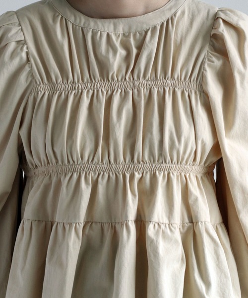 cepo（セポ）の「シャーリングリボンブラウス 2WAY（シャツ/ブラウス・レディース・ブラック/カーキ/オフホワイト・M）」の9枚目の写真