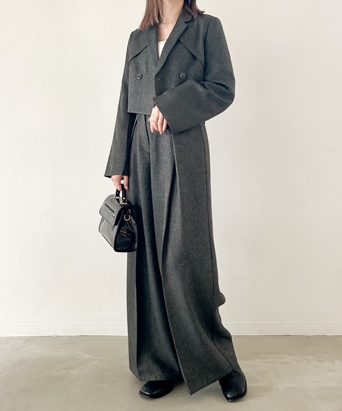 Heather（ヘザー）の「ヘリンボーンワイドパンツ　973879（スラックス・レディース・ブラック/チャコールグレー・S/M）」の15枚目の写真