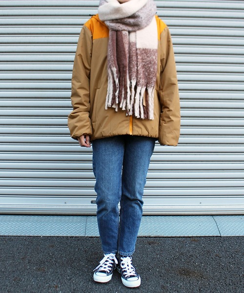 LOGOS park（ロゴスパーク）の「【LOGOS Park/ロゴスパーク】撥水・防水・静電気抑制・保温　裏ラミネート中綿フードジャケット（ダウンジャケット/コート・メンズ・ベージュ/ブラック・M/LL/L）」の12枚目の写真