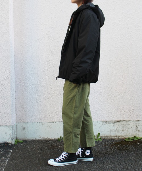 LOGOS park（ロゴスパーク）の「【LOGOS Park/ロゴスパーク】撥水・防水・静電気抑制・保温　裏ラミネート中綿フードジャケット（ダウンジャケット/コート・メンズ・ベージュ/ブラック・M/LL/L）」の8枚目の写真