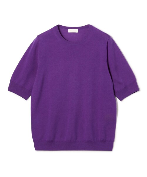 スーパーエクストラファインウール ハーフスリーブプルオーバー