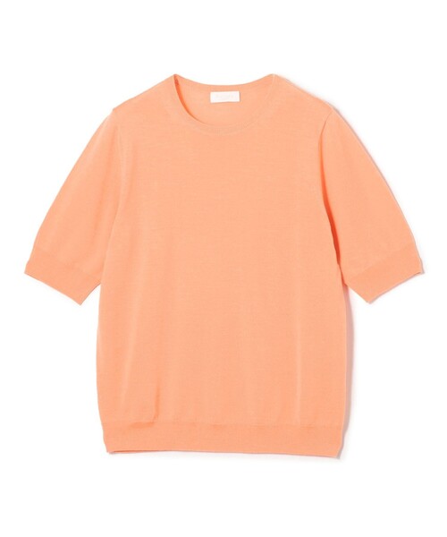 BALLSEY(ボールジィ)の「スーパーエクストラファインウール ハーフスリーブプルオーバー(ニット/セーター・レディース・ホワイト/チャコールグレー/ベージュ/グリーン/オレンジ/ネイビー/ライトパープル/ライトグリーン/オレンジ系その他/パープル・M/S)」の10枚目の写真