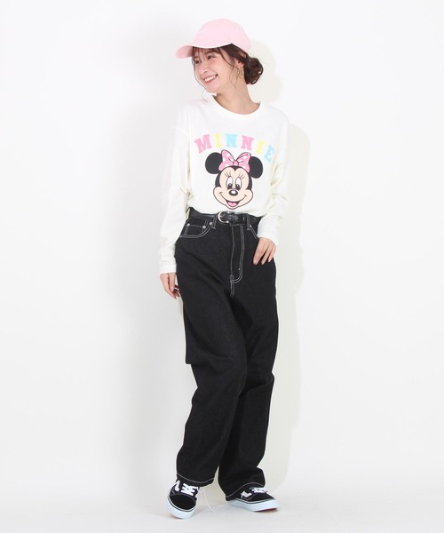 Disney（ディズニー）の「通販限定 親子お揃い  ディズニー Tシャツ ロンT トレーナー 3点セット-大人8699A（スウェット・レディース・その他9/ブラック×レッド・S/L/M/XL）」の13枚目の写真