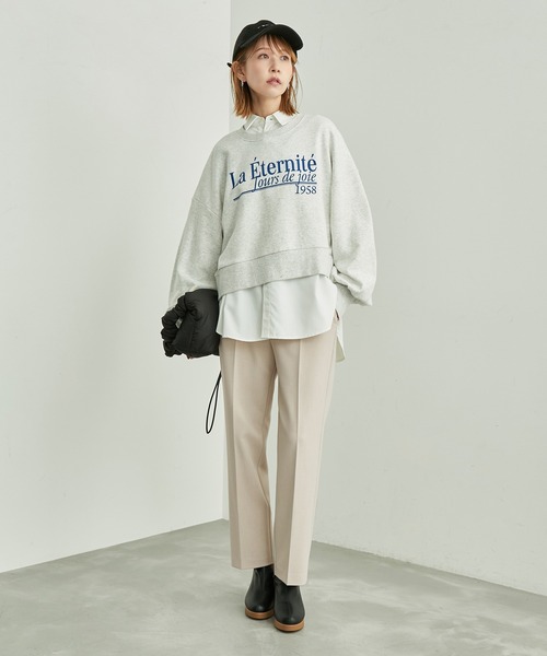 ROPE' PICNIC（ロペピクニック）の「裏起毛カラーパンツ（スラックス・レディース・ブルー/ベージュ/ブラック・36/38/40）」の8枚目の写真