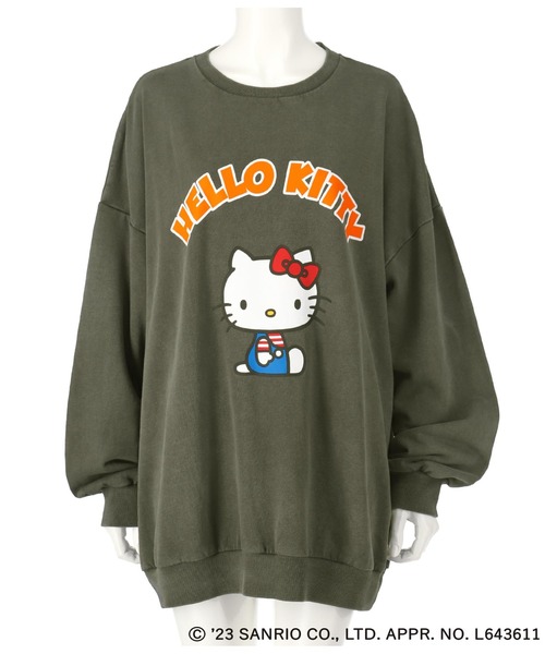 ANAP（アナップ）の「ANAP×HelloKittyユーズド風BIGスウェットトップス（スウェット・レディース・グレー/スミクロ/ピンク・FREE）」の16枚目の写真