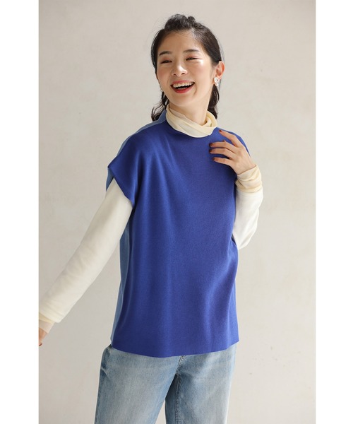 重ね着風ベロア チュールインナー（Tシャツ/カットソー