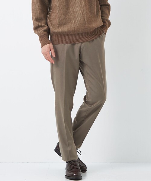 green label relaxing（グリーンレーベルリラクシング）の「TW サキソニー スリム NP スラックス -ウォッシャブル・ストレッチ・ウエストアジャスター-（スラックス・メンズ・ダークグレー/ブラウン/ネイビー/グレー・M/S/XL/XS/L）」の4枚目の写真
