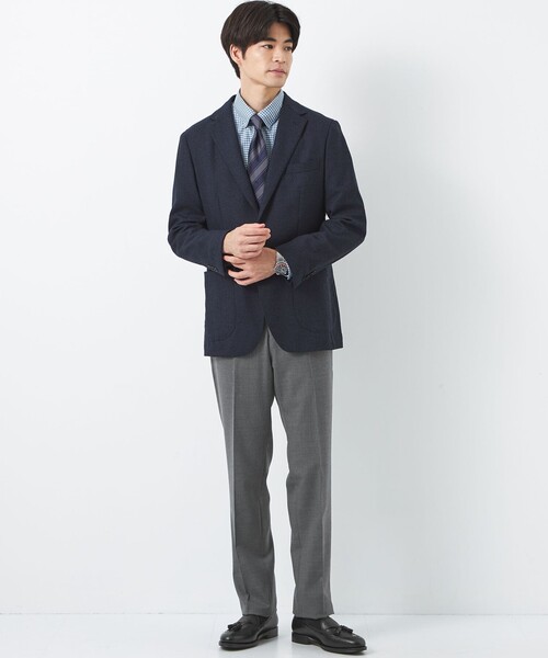 green label relaxing（グリーンレーベルリラクシング）の「TW サキソニー スリム NP スラックス -ウォッシャブル・ストレッチ・ウエストアジャスター-（スラックス・メンズ・ダークグレー/ブラウン/ネイビー/グレー・M/S/XL/XS/L）」の5枚目の写真