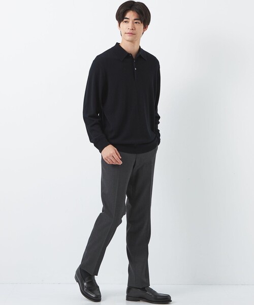 green label relaxing（グリーンレーベルリラクシング）の「TW サキソニー スリム NP スラックス -ウォッシャブル・ストレッチ・ウエストアジャスター-（スラックス・メンズ・ダークグレー/ブラウン/ネイビー/グレー・M/S/XL/XS/L）」の6枚目の写真