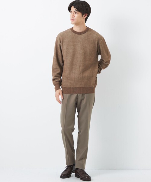 green label relaxing（グリーンレーベルリラクシング）の「TW サキソニー スリム NP スラックス -ウォッシャブル・ストレッチ・ウエストアジャスター-（スラックス・メンズ・ダークグレー/ブラウン/ネイビー/グレー・M/S/XL/XS/L）」の7枚目の写真