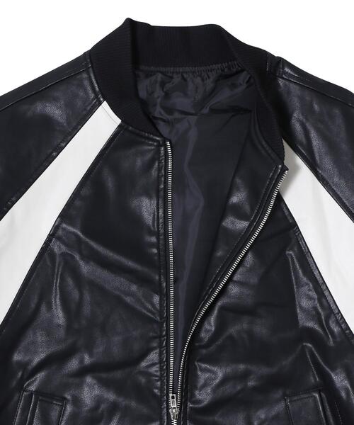 Figments（フィグメンツ）の「合皮レーシングジャケット（ブルゾン・レディース・ブラック・FREE）」の22枚目の写真