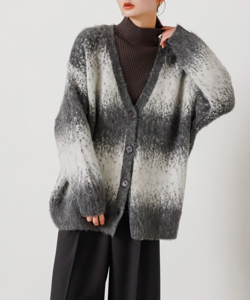 SENSE OF PLACE by URBAN RESEARCH(センスオブプレイスバイアーバンリサーチ)の「ニュアンスグラデーションカーディガン(カーディガン/ボレロ・レディース・ブルー系その他/グレー系その他・ONE)」の5枚目の写真