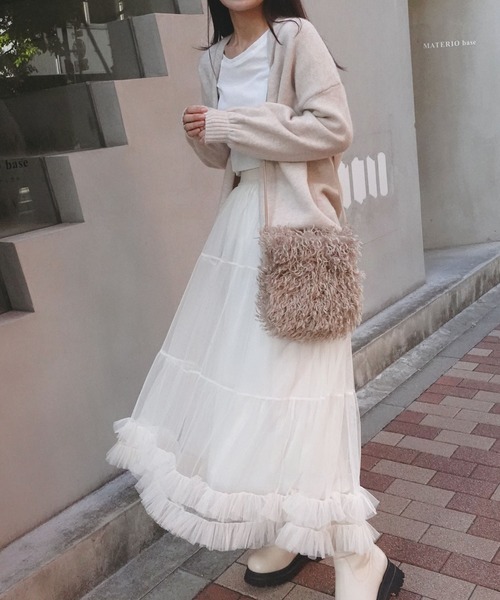 CORNERS（コーナーズ）の「ファーポシェット（ショルダーバッグ・レディース・ベージュ/ホワイト/ブラック・FREE）」の8枚目の写真