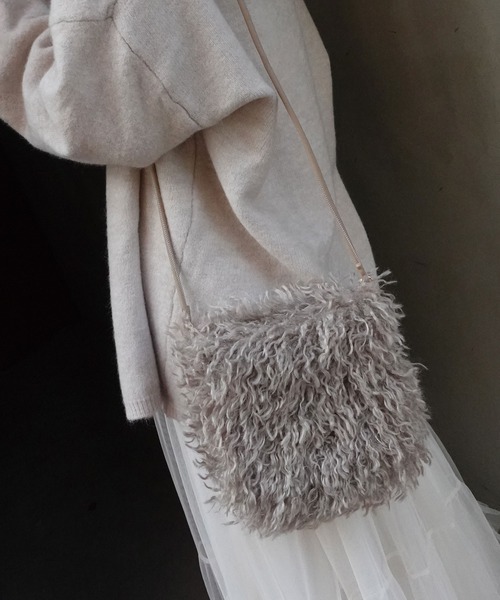 CORNERS（コーナーズ）の「ファーポシェット（ショルダーバッグ・レディース・ベージュ/ホワイト/ブラック・FREE）」の10枚目の写真