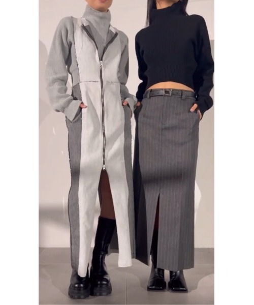 STUDIOUS(ステュディオス)の「【STUDIOUS/ステュディオス】クロップドチャンキーニットトップス(ニット/セーター・レディース・ピンク/ブラック/シルバー/ライトグレー・FREE)」の13枚目の写真