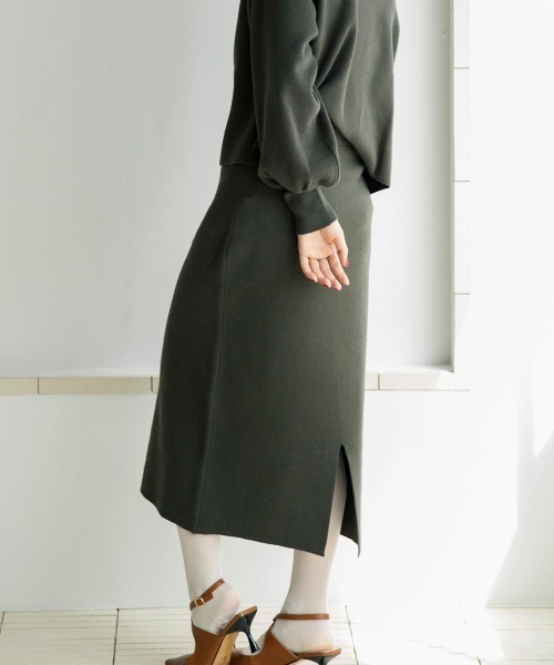 sail（サイル）の「【販売終了】【sail】ニットセットアップ　小さいサイズ【低身長・小柄女性向けサイズ】（スカート・レディース・グレー/カーキ・01）」の8枚目の写真