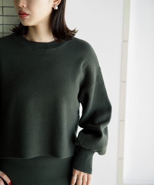 sail（サイル）の「【販売終了】【sail】ニットセットアップ　小さいサイズ【低身長・小柄女性向けサイズ】（スカート・レディース・グレー/カーキ・01）」の6枚目の写真