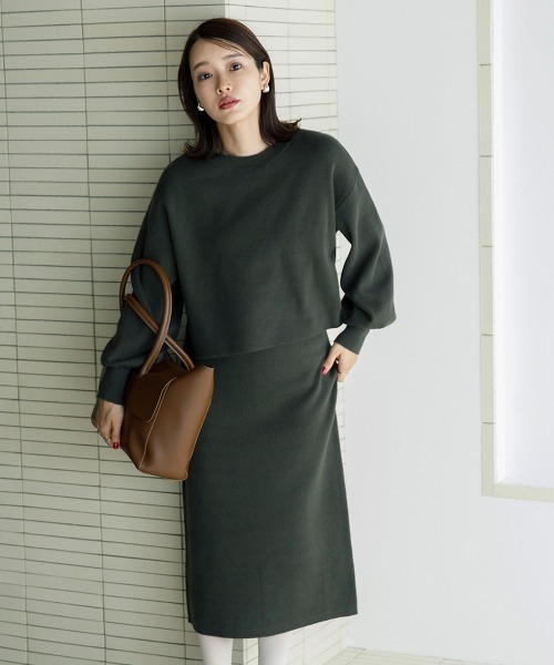 sail（サイル）の「【販売終了】【sail】ニットセットアップ　小さいサイズ【低身長・小柄女性向けサイズ】（スカート・レディース・グレー/カーキ・01）」の22枚目の写真