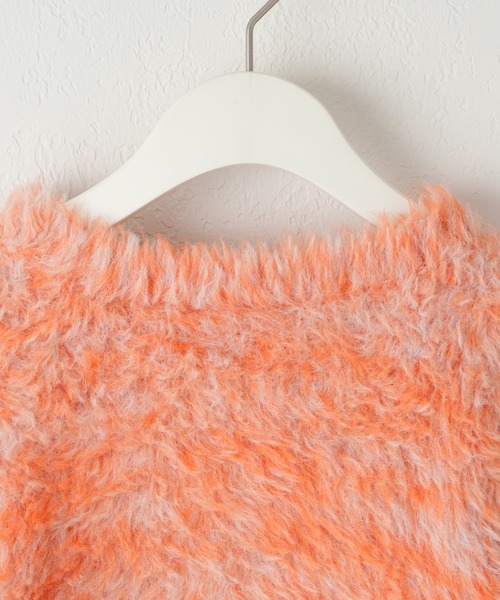 CIAOPANIC TYPY(チャオパニックティピー)の「【WEB限定】【KIDS】メランジシャギークルーネックカーディガン(カーディガン/ボレロ・キッズ・グリーン/ブルー/オレンジ/ブラウン・XL/XXL/M)」の19枚目の写真