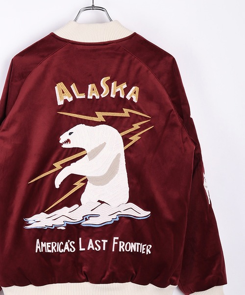 ヒューストン別珍スカジャン　アラスカ　Mサイズ HOUSTON スカジャン 別珍スカジャン（ALASKA） メンズ