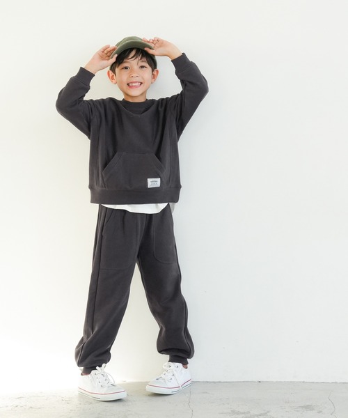 キッズ 厚手サイドリブスウェットジョガーパンツ（スウェットパンツ