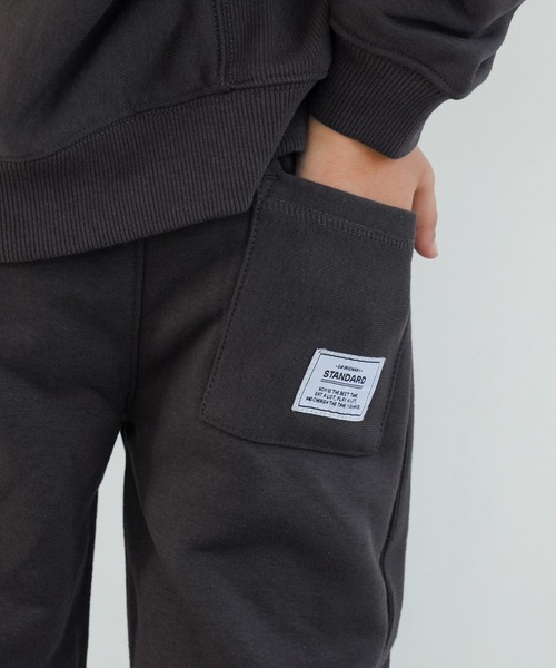 coca（coca）（コカ）の「キッズ　厚手サイドリブスウェットジョガーパンツ（スウェットパンツ・キッズ・チャコール/グレー・110/120/130/140）」の7枚目の写真