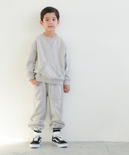 coca（coca）（コカ）の「キッズ　厚手サイドリブスウェットジョガーパンツ（スウェットパンツ・キッズ・チャコール/グレー・110/120/130/140）」の8枚目の写真