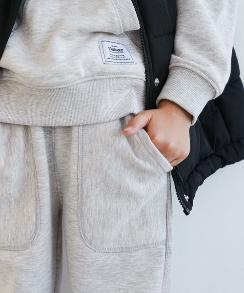 coca（coca）（コカ）の「キッズ　厚手サイドリブスウェットジョガーパンツ（スウェットパンツ・キッズ・チャコール/グレー・110/120/130/140）」の9枚目の写真