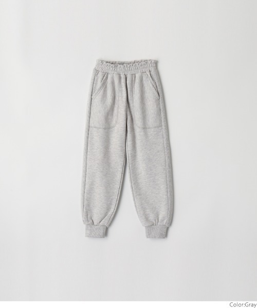 coca（coca）（コカ）の「キッズ　厚手サイドリブスウェットジョガーパンツ（スウェットパンツ・キッズ・チャコール/グレー・110/120/130/140）」の13枚目の写真