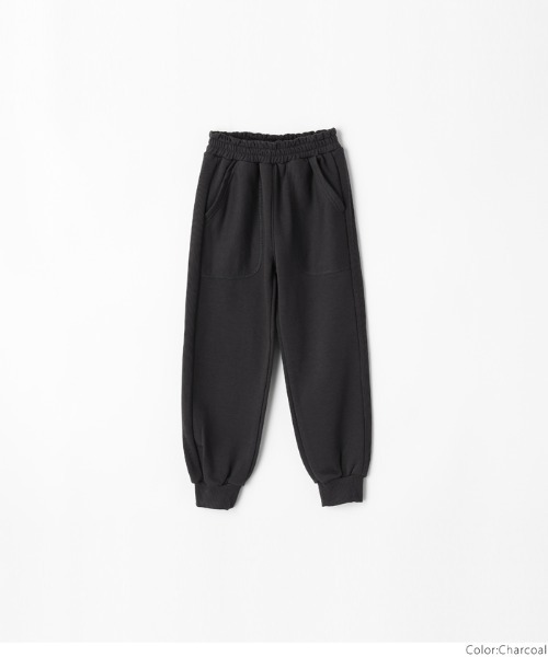 coca（coca）（コカ）の「キッズ　厚手サイドリブスウェットジョガーパンツ（スウェットパンツ・キッズ・チャコール/グレー・110/120/130/140）」の15枚目の写真