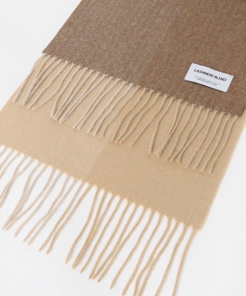 URBAN RESEARCH DOORS（アーバンリサーチドアーズ）の「カシミヤブレンドパネルマフラー（マフラー・メンズ・ブルー/チャコールグレー/カーキ/ベージュ・-）」の13枚目の写真