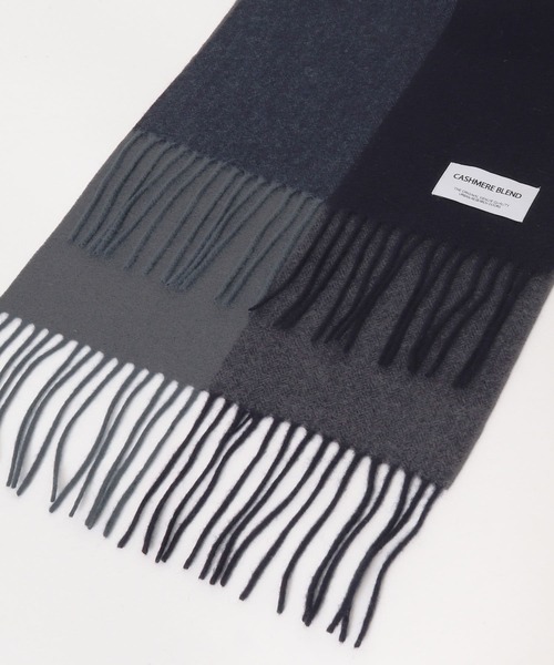 URBAN RESEARCH DOORS（アーバンリサーチドアーズ）の「カシミヤブレンドパネルマフラー（マフラー・メンズ・ブルー/チャコールグレー/カーキ/ベージュ・-）」の16枚目の写真