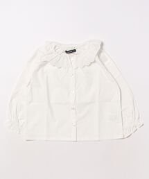 Moujonjon | レース衿・刺繍入り丸衿ブラウス(シャツ/ブラウス)