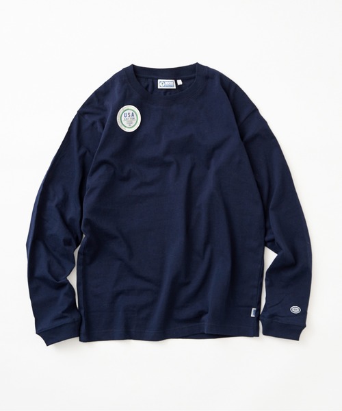 DISCUS（ディスカス）の「【DISCUS】USAコットン 無地ロングTシャツ（Tシャツ/カットソー・メンズ・ホワイト/グレー/ブラック/ライトグレー/ネイビー/グリーン・L/LL/M）」の6枚目の写真