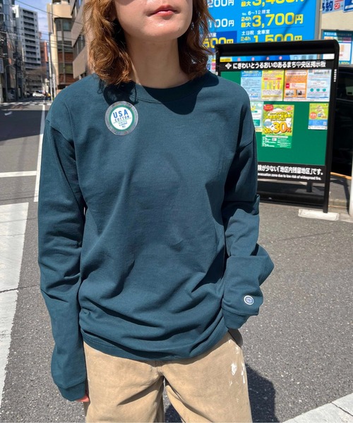 DISCUS（ディスカス）の「【DISCUS】USAコットン 無地ロングTシャツ（Tシャツ/カットソー・メンズ・ホワイト/グレー/ブラック/ライトグレー/ネイビー/グリーン・L/LL/M）」の22枚目の写真