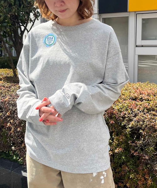 DISCUS（ディスカス）の「【DISCUS】USAコットン 無地ロングTシャツ（Tシャツ/カットソー・メンズ・ホワイト/グレー/ブラック/ライトグレー/ネイビー/グリーン・L/LL/M）」の17枚目の写真