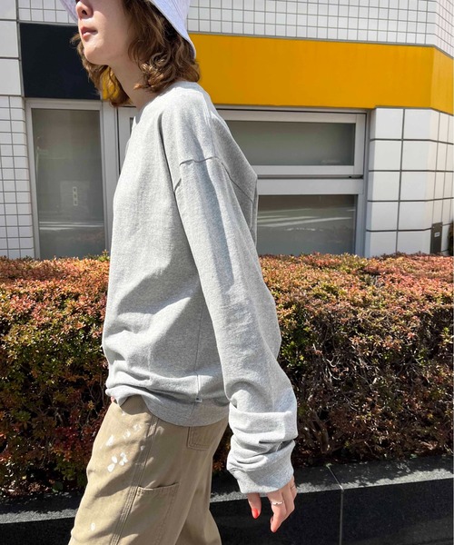DISCUS（ディスカス）の「【DISCUS】USAコットン 無地ロングTシャツ（Tシャツ/カットソー・メンズ・ホワイト/グレー/ブラック/ライトグレー/ネイビー/グリーン・L/LL/M）」の19枚目の写真