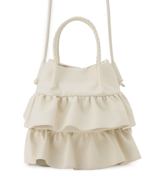 ROPE' PICNIC(ロペピクニック)の「ダブルフリルメッシュハンドルミニショルダーバッグ(ショルダーバッグ・レディース・ブラック/ピンク/シルバー/キナリ・FREE)」の11枚目の写真